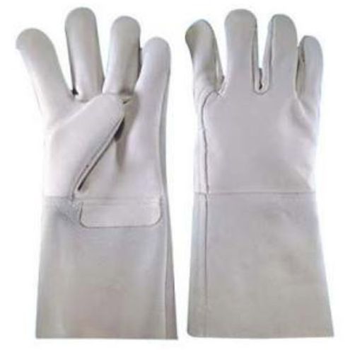 Plain IL-16 Welding Gloves, Color : White