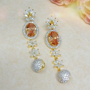 Adorable Cubic Zirconia Studded Earrings