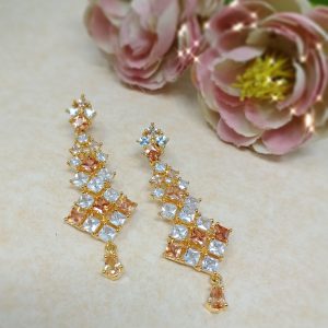 Polished American Diamond Studded Earrings, Occasion : Anniversary, Party