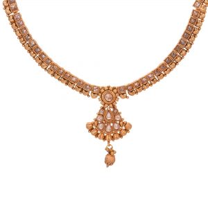 Beautiful Golden Tone Kundan Necklace Set, Purity : 18crt
