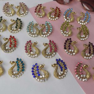 Steorra Adorable Combo Colorful Earrings