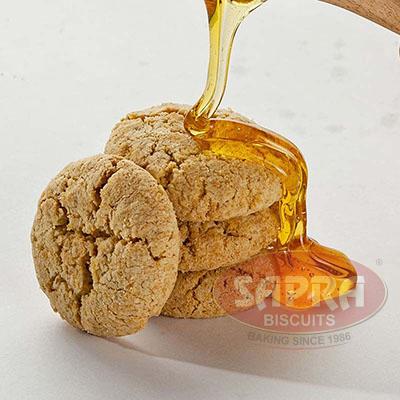 Round Soft Austrailian Honey Oats Cookies, Color : Light brown