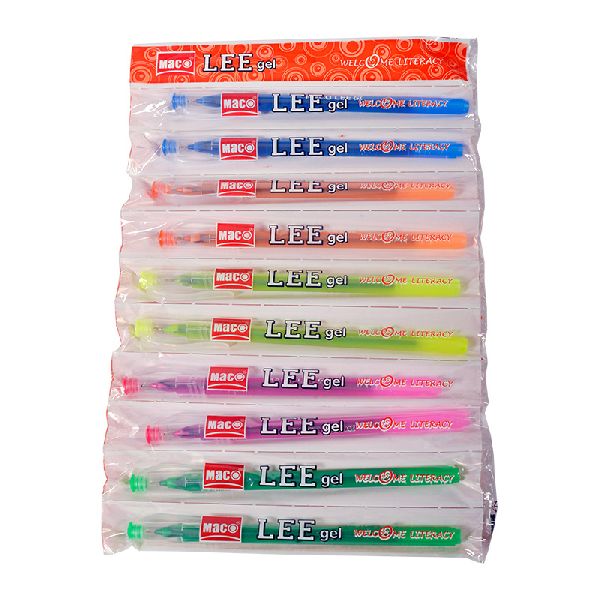 Maco Lee Gel Pen Set, for Writing, Size : Standard