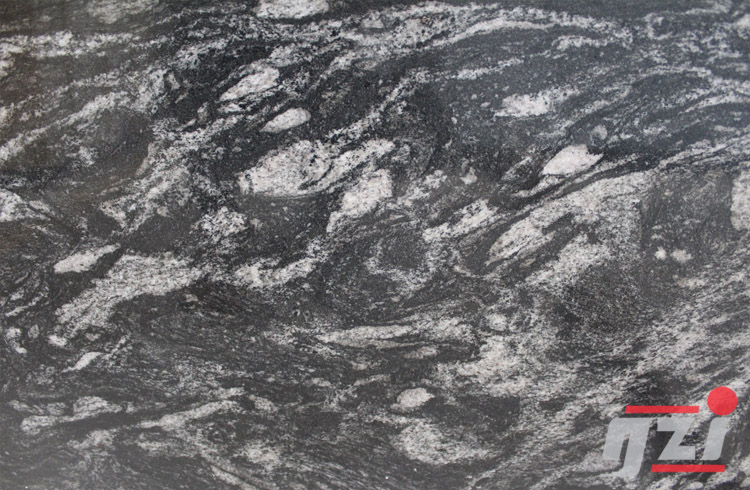 Polished Forest Black Granite Slab, for Countertop