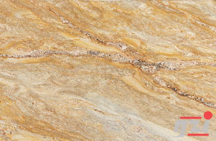 Polished Golden Beach Granite Slab, Color : White