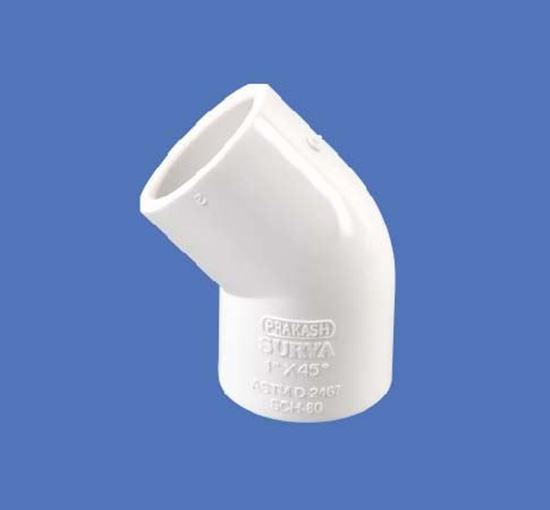 Coated UPVC Elbow 45º, for Water Fittings, Technics : Molding