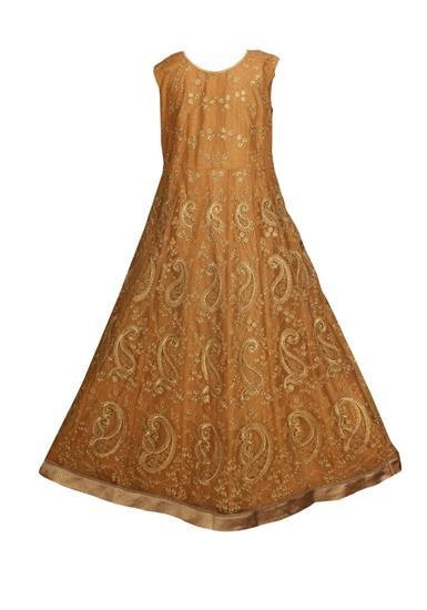 Golden Soft Net Gown