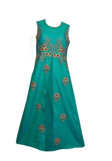 Turquoise Net Gown