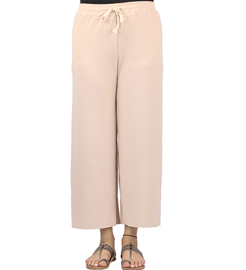 Comfortable Peach ankle casual Trousers, Technics : Handloom, Washed