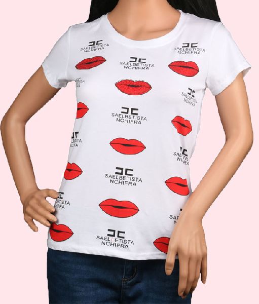 Red Lips Print T shirt