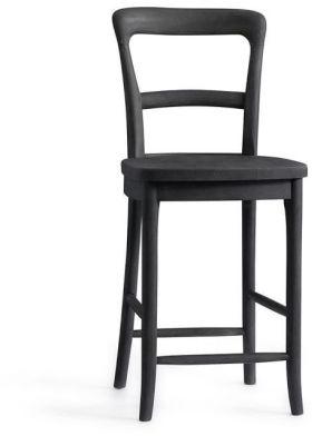 Rectangular Polished Black Bar Chair, Pattern : Plain