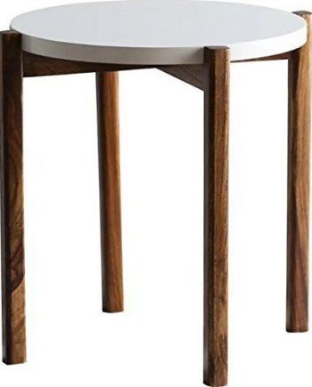 Polished Wood Round Coffee Table, for Restaurant, Pattern : Plain