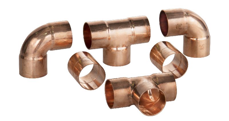 Equal Polished Copper Pipe Fittings, Certification : ISI Certified