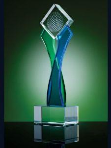 2D Golf Crystal Trophy
