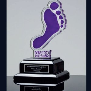 BareFoot Print Acrylic Engraved Trophy