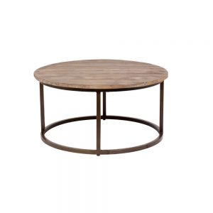 Polished Wood Round Coffee Table, for Home, Office, Pattern : Plain