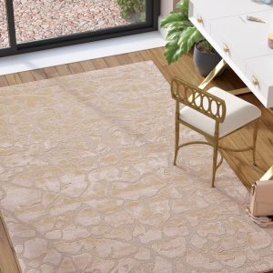 Plain Woven GMO-HT-0390 Hand Tufted Carpet, Shape : Rectangular