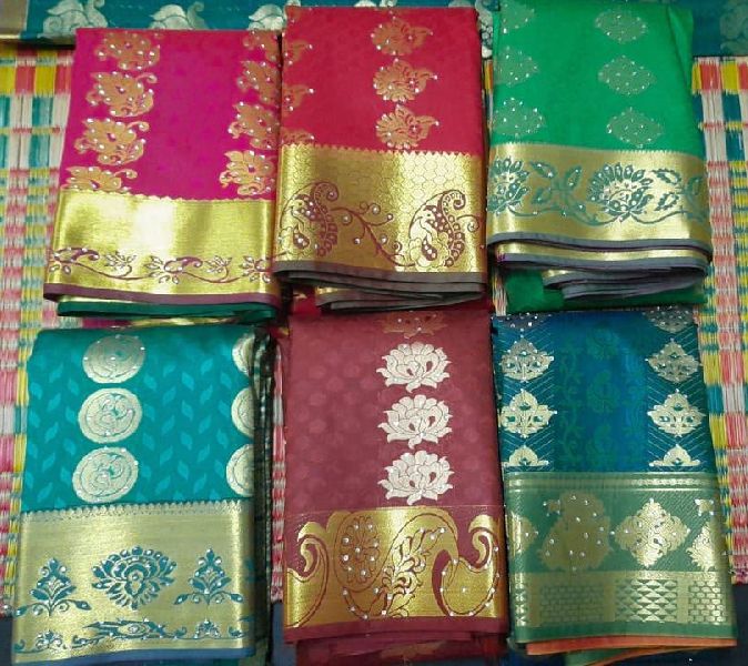 Printed Tana Silk Saree, Feature : Shrink-Resistant