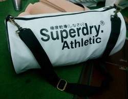 Printed Cotton White Gym Bag, Size : Standard