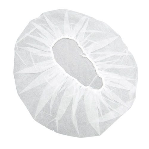 Plain Non Woven White Bouffant Cap, Size : 21 Inch