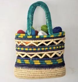 Printed Cotton Trendy Grass Handbag, Size : Standard