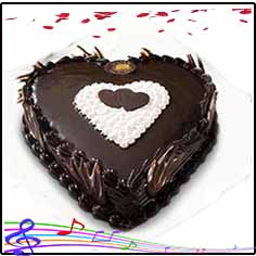 Heart Shape Chocolate Truffle Cake, for Eating Use, Packaging Type : Paper Box