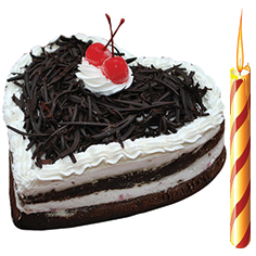 Heart Shaped Black Forest Cake, Shape : Round