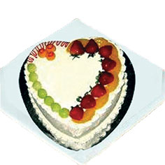 Heart Shaped Fruit Cake, Packaging Type : Paper Box