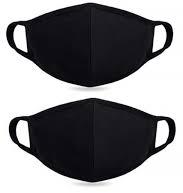 2 Ply Black Face Mask, for Clinic, Food Processing, Hospital, Size : Standard