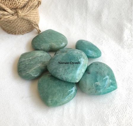 Amazonite Puffy Hearts, Size : 1 inch to 10 inch