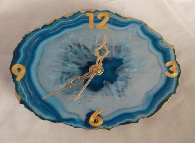 Blue Agate Clock
