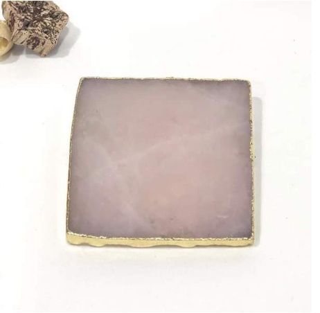 Rose Quartz Agate Coaster, Size : 4 Inches to 5 Inches