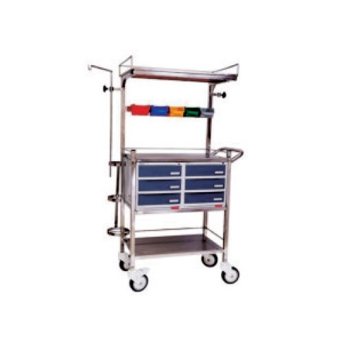 Stainless-steel Crash Cart Trolley, Certification : ISI Certification