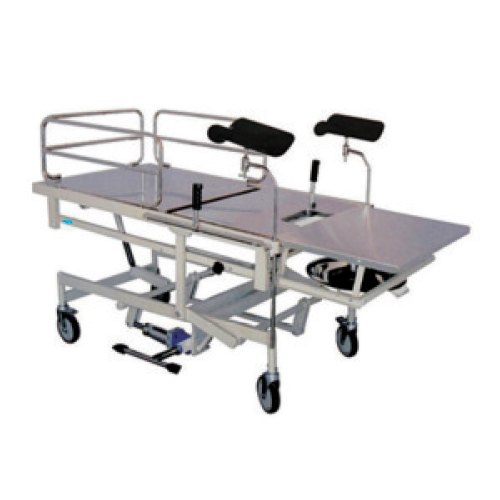 Manual Coated Mild Steel Telescopic Obstetric Labour Table, for Hospital, Folding Style : Foldable