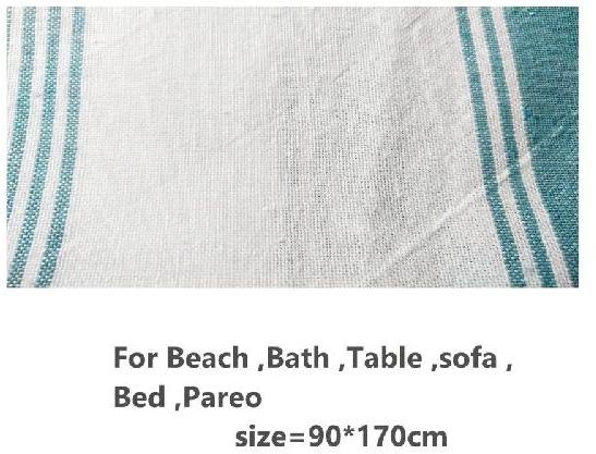 Beach /Fouta extra large turiksh cotton towel : high quality, lightweight-(sea green, 1)