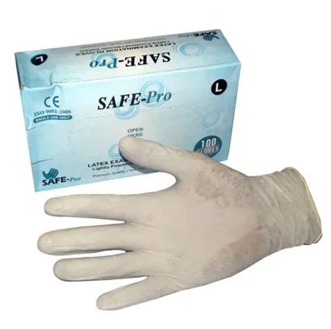 Latex examination gloves, Length : 10-15inches
