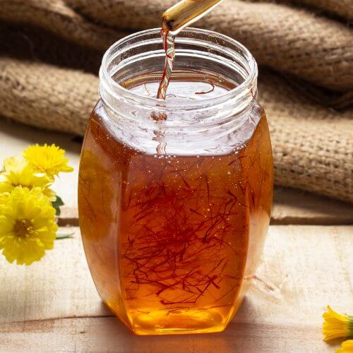 Saffron Honey, Taste : Deliciously silky sweet