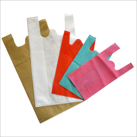 Non Woven W Cut Carry Bags, for Shopping, Technics : Machine Made