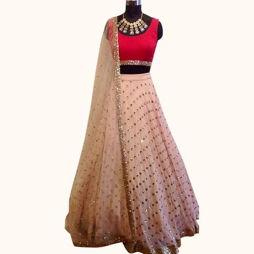 Chiffon lehenga choli, Feature : Elegant Design