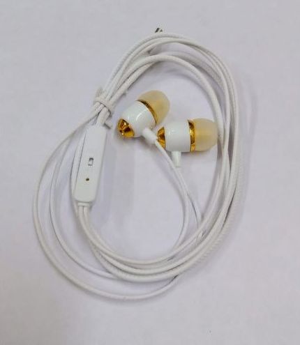 18KHz PVC White Wired Earphone, Style : In-Ear