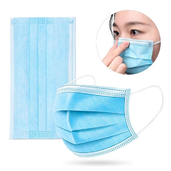 Non Woven Surgical Face Mask, for Clinical, Hospital, rope length : 4inch, 5inch