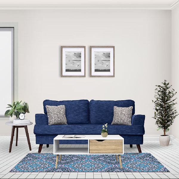 Blue Joy Three Seater Sofa