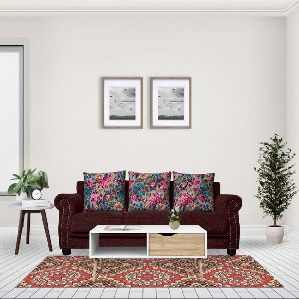 Brown Celestia Three Seater Sofa