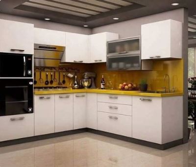 High Gloss Laminate Non Polished Plain Wood Kitchen, Feature : Fine Finishing