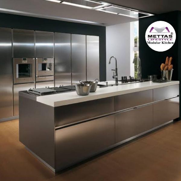 Polished Stainless Steel Kitchen, for Home, Pattern : Morden