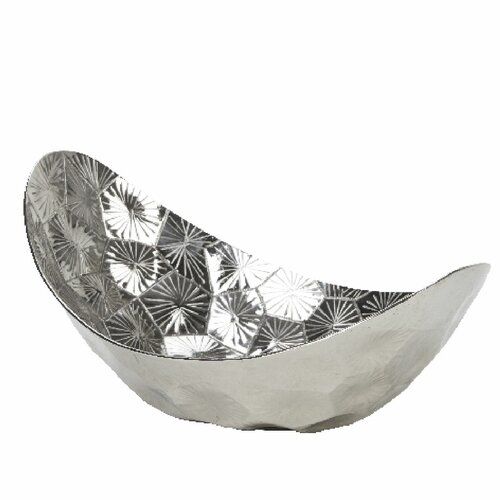 Metal Embroidered Non Coated Aluminium Decorative Bowl, Technics : Handmade