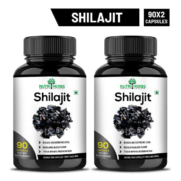 Nutriherbs Shilajit Extracts Capsules, Color : Brown