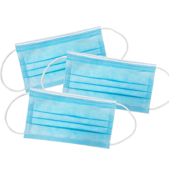 Disposable 3 Ply Face Mask, Color : Blue
