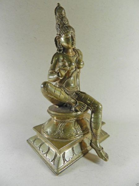 South Indian Bronze Goddess PARVATI Statue