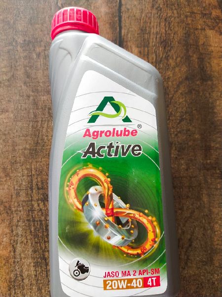 Agrolube Active 20W-40 4T Engine Oil, Packaging Size : 1ltr